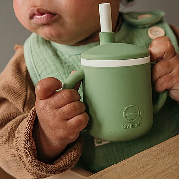 Taza de Silicona con Asas Amarilla de Smikkels - Aúpa Organics