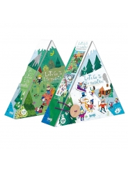 Puzzle de 36 piezas Let's go to the mountain de Londji - Aúpa Organics