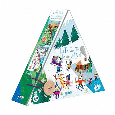 Puzzle de 36 piezas Let's go to the mountain de Londji - Aúpa Organics