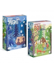 Puzzle reversible de 54 piezas Night&Day in the Forest de Londji - Aúpa Organics