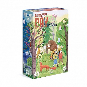 Puzzle reversible de 54 piezas Night&Day in the Forest de Londji - Aúpa Organics