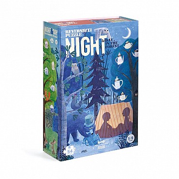 Puzzle reversible de 54 piezas Night&Day in the Forest de Londji - Aúpa Organics