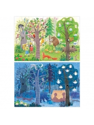 Puzzle reversible de 54 piezas Night&Day in the Forest de Londji - Aúpa Organics