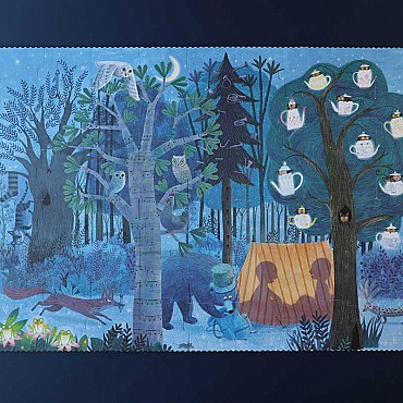 Puzzle reversible de 54 piezas Night&Day in the Forest de Londji - Aúpa Organics