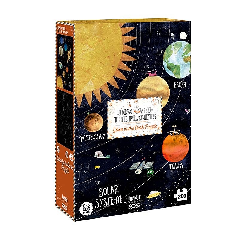 Puzzle de 200 piezas Discover the Planets de Londji - Aúpa Organics