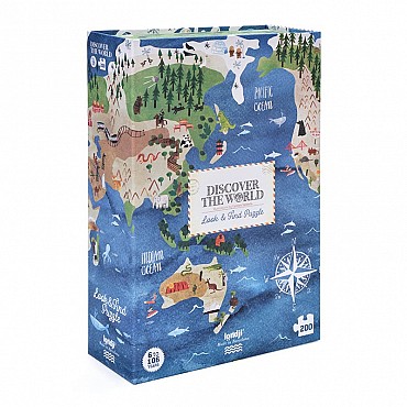 Puzzle de 200 piezas Discover the World de Londji - Aúpa Organics