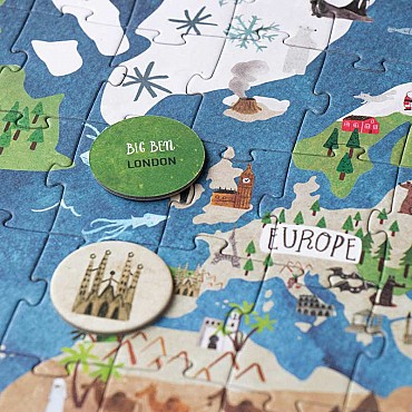 Puzzle de 200 piezas Discover the World de Londji - Aúpa Organics