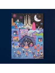 Puzzle reversible de 36 piezas Night & Day in Barcelona de Londji - Aúpa Organics