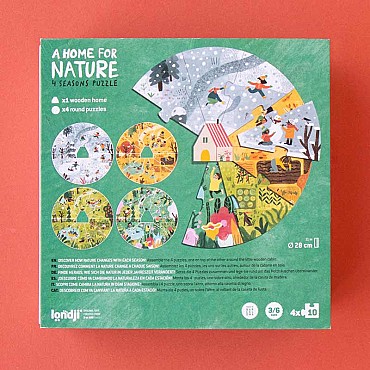 4 Puzzles de 10 piezas A home for nature de Londji - Aúpa Organics