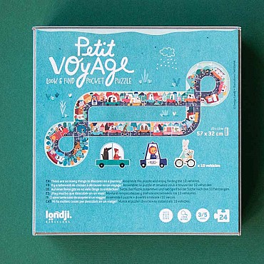 Puzzle de 24 piezas Petit Voyage Pocket de Londji - Aúpa Organics