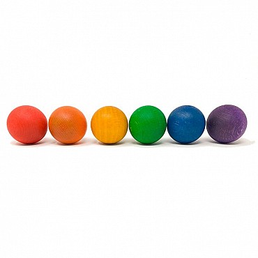 Bolas de Madera Arco Iris - Grapat