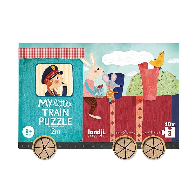 10 Puzzles de 3 piezas My Little Train de Londji - Aúpa Organics