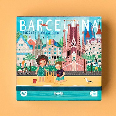 Puzzle de Bolsillo de 50 piezas Barcelona Sorra de Londji - Aúpa Organics