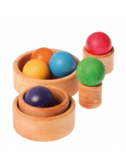 Bolas de Madera Arco Iris - Grapat