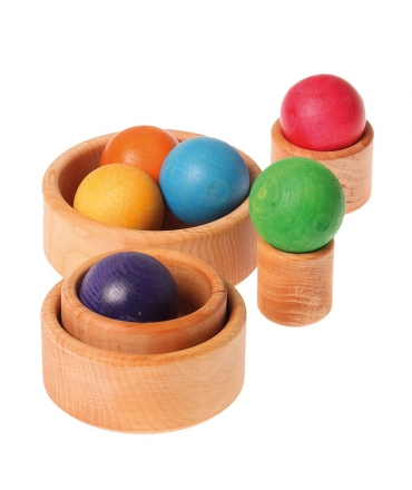 Bolas de Madera Arco Iris - Grapat